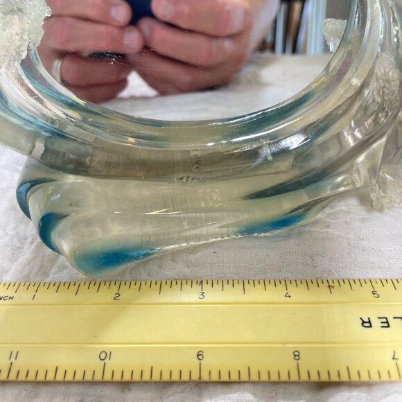 Dolphin-Themed Oval Mirror With Blue & Clear Resin Frame - Picture 11 of 12